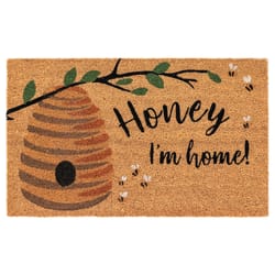 Liora Manne Natura 1.66 ft. W X 2.5 ft. L Multi-color Honey I'm Home Coir Door Mat