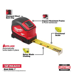 Milwaukee 16 ft. L X 1.88 in. W Compact Auto Lock Tape Measure 1 pk