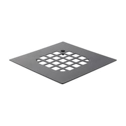 Danco 4-1/4 in. Matte Black Square Stainless Steel Drain Cover