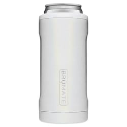 BruMate Hopsulator 12 oz Glitter White BPA Free Can Insulator