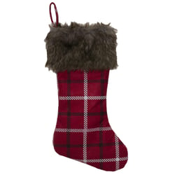 Dyno Red Plaid Indoor Christmas Decor 20 in.