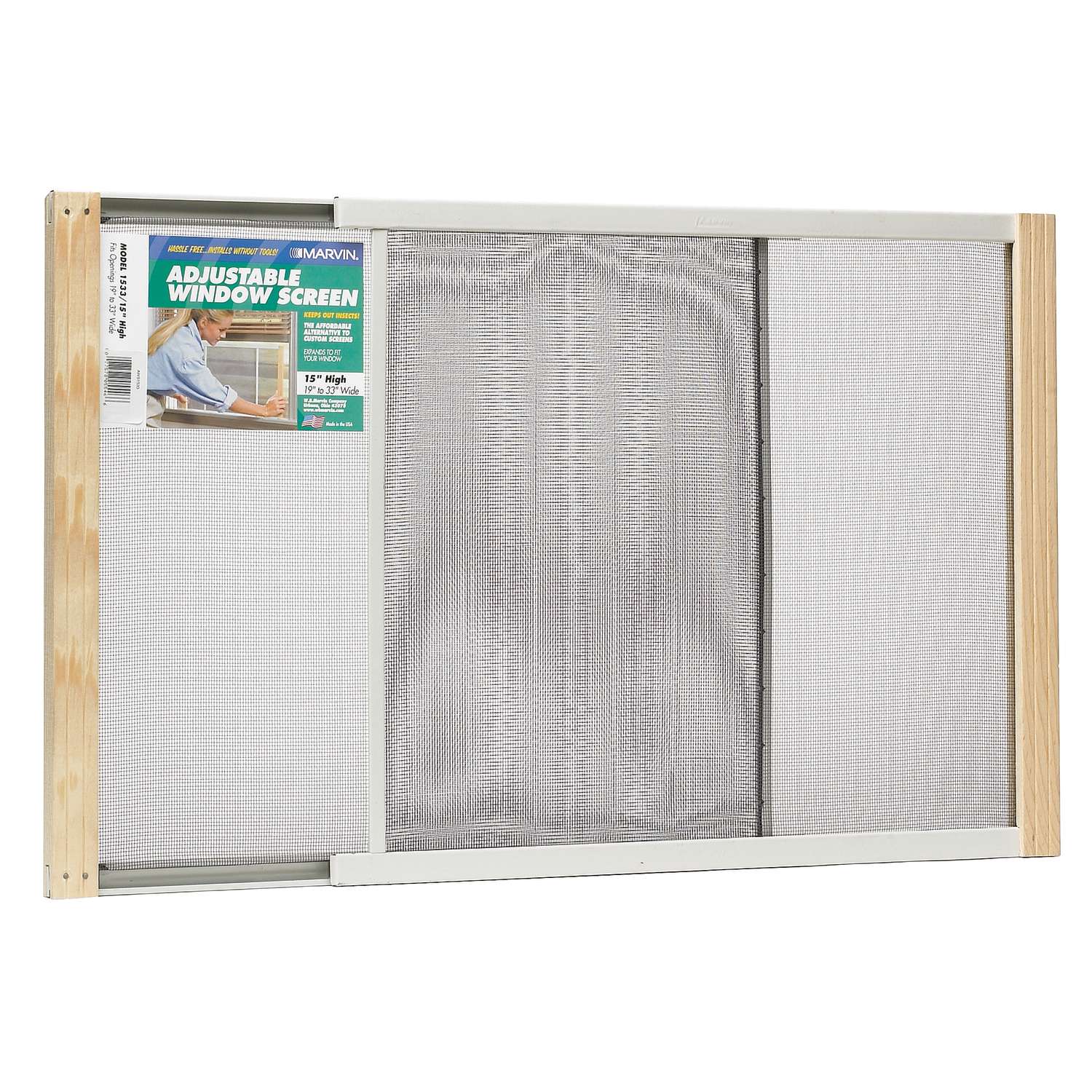 Frost King WB Marvin 19 33 in. W in. Steel Adjustable Window Screen