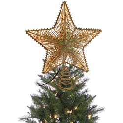 Celebrations LED Gold Star Tree Topper 11.5 in.