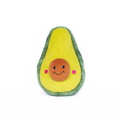 ZippyPaws NomNomz Green/Yellow Plush Avocado Dog Toy 1 pk