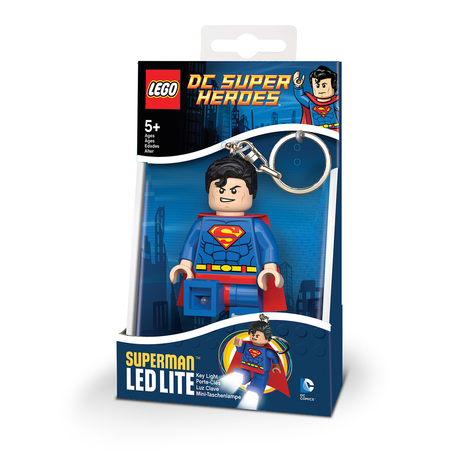 Lego 2 in. D Plastic Black/Red Loop Keychain w/LED Light - Ace Hardware