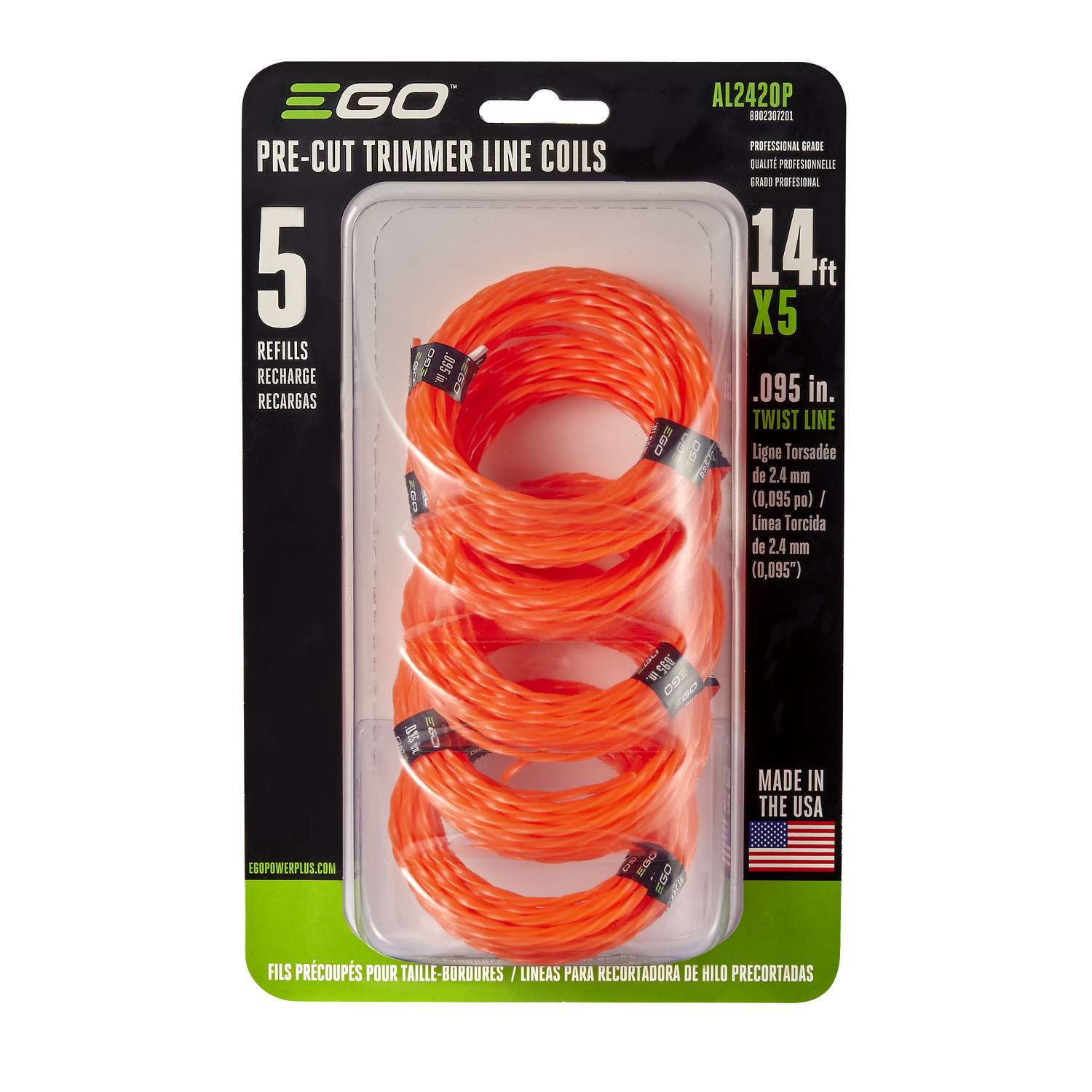 Ego Professional Grade 0.095 in. Dia. x 14 ft. L Trimmer Line Ace