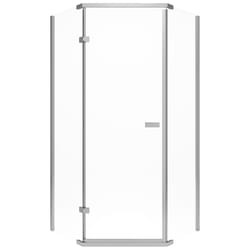 Delta 71-7/8 in. H X 35-7/8 in. W Stainless Steel Frameless Shower Door