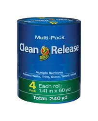 Duck Clean Release 1.41 in. W X 60 yd L Blue Medium Strength Painter's Tape 4 pk