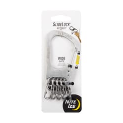 Nite Ize SlideLock 2.4 in. D Stainless Steel Silver Carabiner Carabiner Key Chain