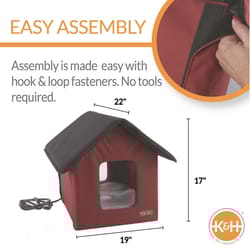 K&H Pet Prodcuts Polyester Cat House Red 17 in. H X 19 in. W X 22 in. D
