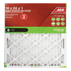 Ace 18 in. W X 24 in. H X 1 in. D Synthetic 8 MERV Pleated Air Filter 1 pk