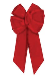 Holiday Trims Red 11 Loop Deluxe Christmas Bow 24 inch in.