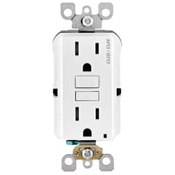 Leviton SmartlockPro 15 amps 125 V Duplex White Outlet 5-15R 1 pk