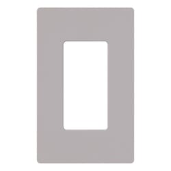 Lutron Claro Gray 1 gang Plastic Decorator Wall Plate 1 pk