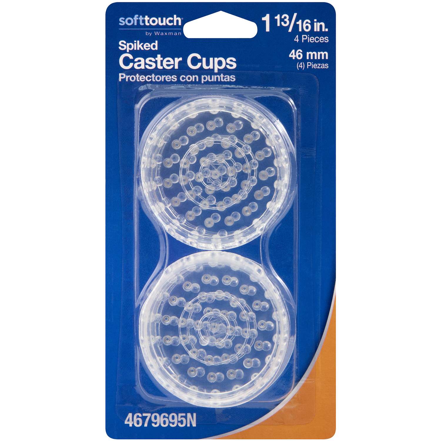 Softtouch Plastic Caster Cup Clear Round 1 13/16 in. W 4 pk Ace Hardware