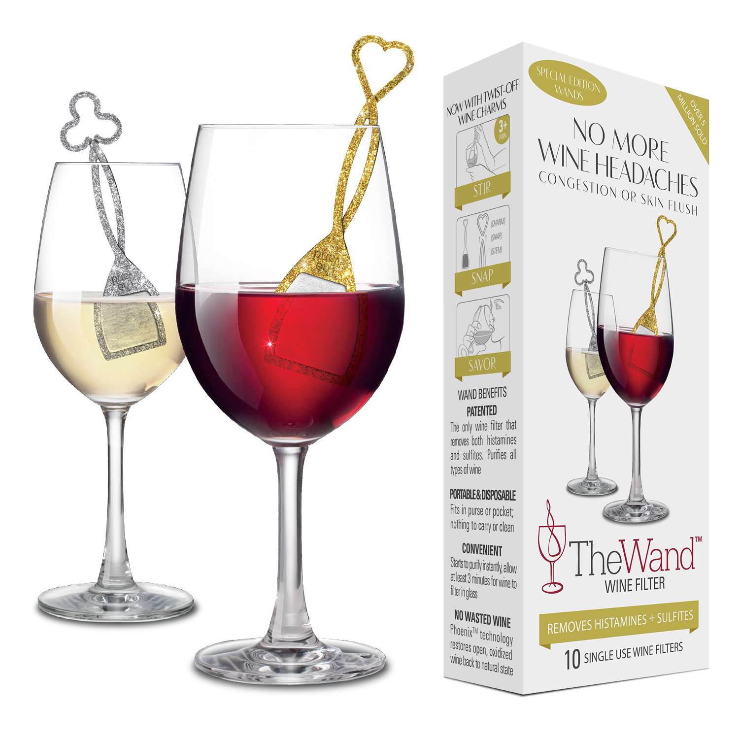 PureWine The Wand Gold/Silver Plastic Wine Filter Ace Hardware