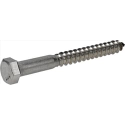 Hillman 3/8 in. X 3-1/2 in. L Hex Stainless Steel Lag Screw 25 pk