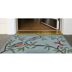 Liora Manne Ravella 2 ft. W X 3 ft. L Blue Traditional Polypropylene Accent Rug