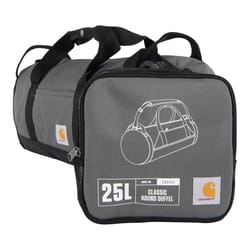 Carhartt Rain Defender Gray Classic Round Duffle Bag 11 in. H X 24 in. W