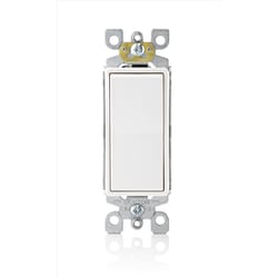 Leviton Decora 15 amps 3-Way 3-Way/Rocker AC Quiet Switch White 1 pk