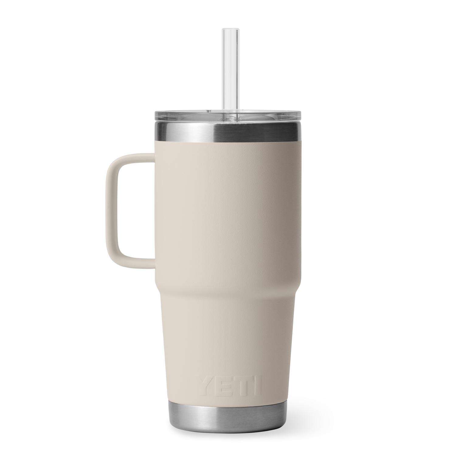YETI Rambler 25 oz Cape Taupe BPA Free Straw Mug Mfr