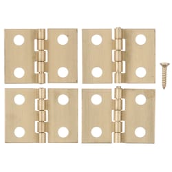 Ace 1 in. W X 3/4 in. L Polished Brass Brass Broad Hinge 4 pk