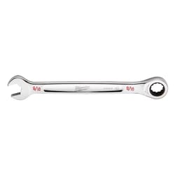 Milwaukee 9/16 in. X 9/16 in. 12 Point SAE I-Beam Ratcheting Combination Wrench 1.25 in. L 1 pc