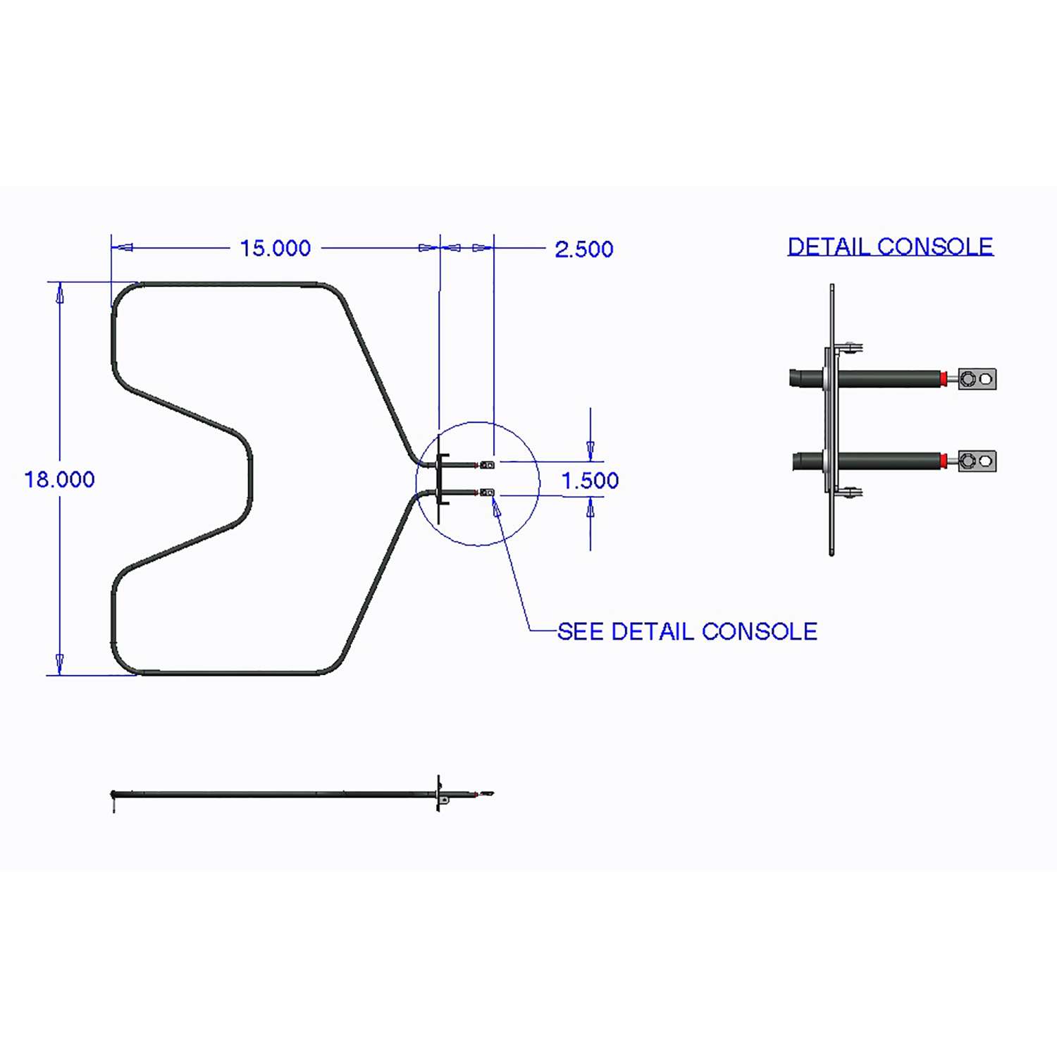 Range Kleen Stainless Steel Oven Replacement Element 18 in. W X 17.5 in. L  - Ace Hardware
