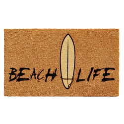 Home & More 1.42 W X 2.42 L Multi-color Beach Life Coir Door Mat