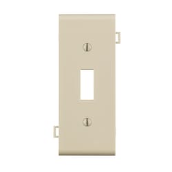 Leviton Light Almond 1 gang Thermoplastic Nylon Toggle Sectional End Wall Plate 1 pk