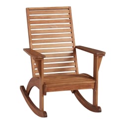 Linon Home Decor Kinclair Natural Wood Frame Modern Rocker