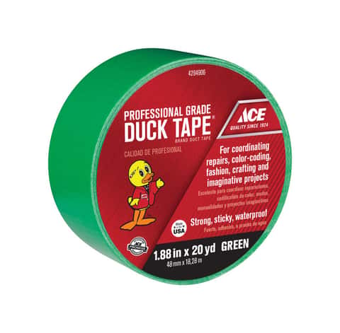 Mini Duct Tape Roll, 1 in. x 100 in, Contractor Grade (Dark Green, 2-Pack)