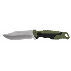 Buck Knives Pursuit Black/Green 420 HC Steel 8 in. Drop Point Fixed Hunting Knife