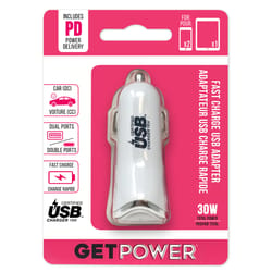 GetPower Dual USB Car Adapter 1 pk