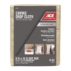 Ace 9 ft. W X 12 ft. L 10 oz Canvas Drop Cloth 1 pk