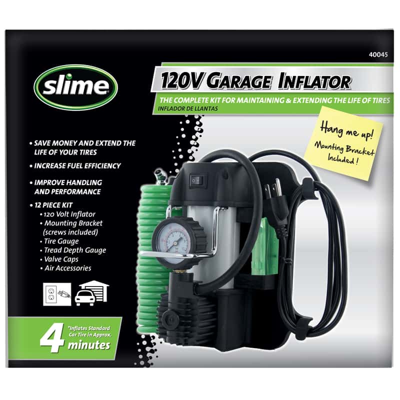 Slime 120 volt 150 psi Garage Tire Inflator/Accessory Kit Ace Hardware