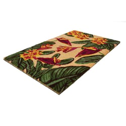 Entryways 18 in. W X 30 in. L Multicolored Paradise in Bloom Coir Door Mat