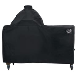 Big Green Egg Black Grill Cover For Large EGG in Acacia Table