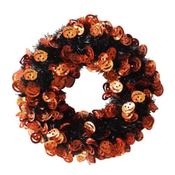 FC Young 17 in. Tinsel Pumpkin Wreath