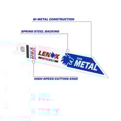 Lenox METALWOLF 6 in. Bi-Metal WAVE EDGE Reciprocating Saw Blade 24 TPI 5 pk