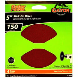 Gator 5 in. Aluminum Oxide Adhesive Sanding Disc 150 Grit Fine 4 pk