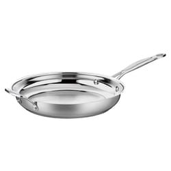 Cuisinart Chef's Classic Aluminum/Stainless Steel Skillet 12 in. Silver