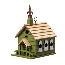 Glitzhome 11 in. H X 10.75 in. W X 7.75 in. L Wood Bird House
