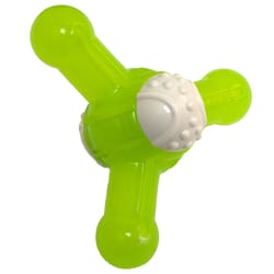 Hyper Pet Hyper Squawkers Green/White TPR/Nylon Jack Squeaky Dog Toy 1 pk