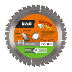 Exchange-A-Blade Razor Back 7-1/4 in. D X 5/8 in. Carbide Tipped Finishing Saw Blade 40 teeth 1 pk