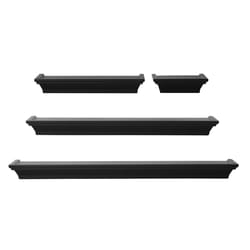 Melannco 5.12 in. H X 4.33 in. L Black Wood Ledge Shelf Set