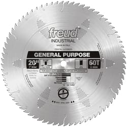 Freud 20 in. D X 1 in. General Purpose TiCo Hi-Density Carbide Circular Saw Blade 72 teeth 1 pk