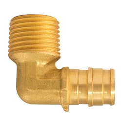 Apollo PEX-A 1/2 in. Expansion PEX in to X 1/2 in. D MNPT Brass 90 Degree Elbow
