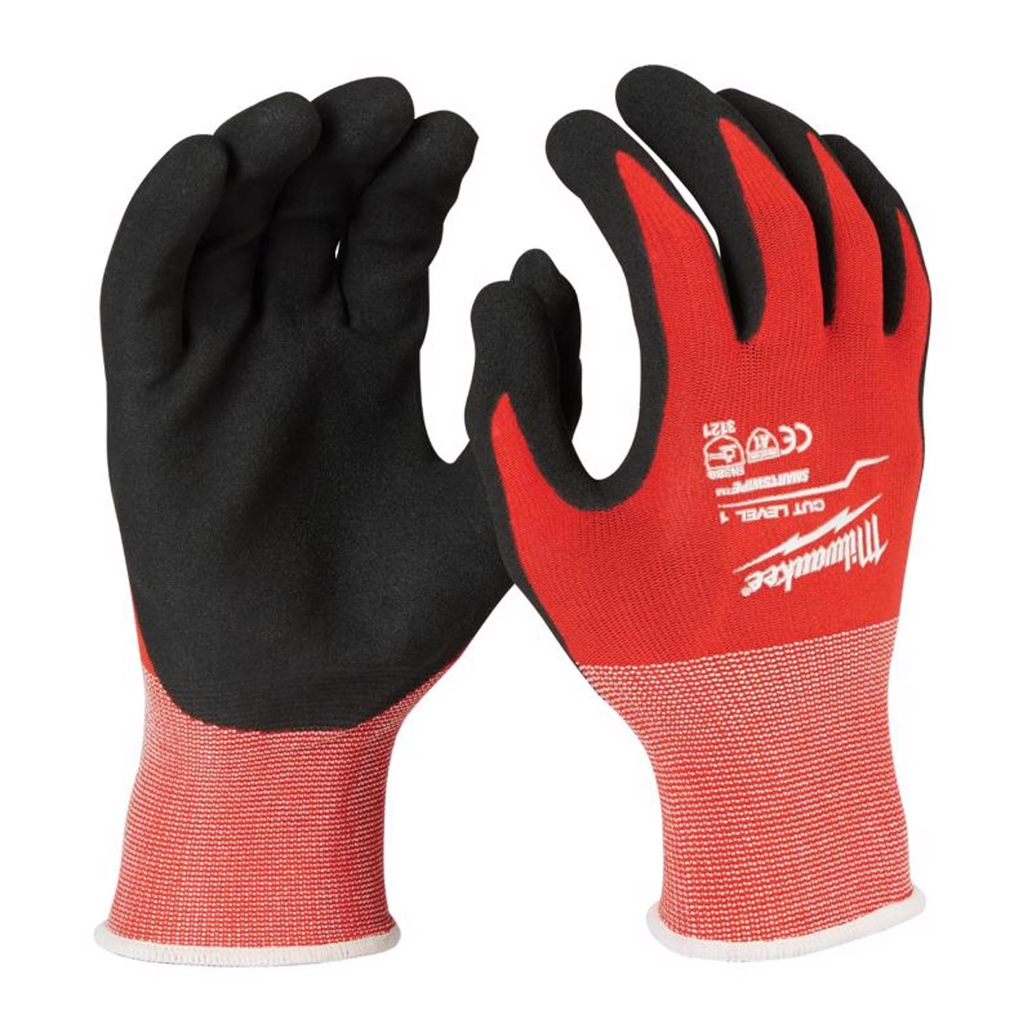 Photos - Safety Equipment Milwaukee Cut Level 1 Nitrile Dipped Cut Resistant Gloves Red XL 1 pair 48 