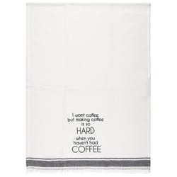 Karma Gifts Milo Black/White Cotton Coffee Tea Towel 1 pk